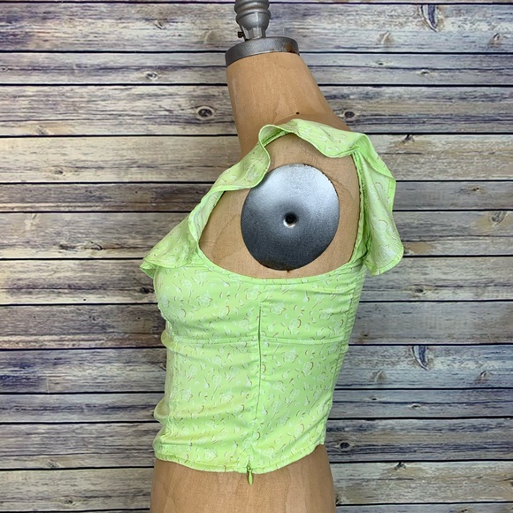 Free people cropped top green size xs - Picture 3 of 8